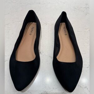 Torrid Black Suede Flats 9 (Wide Width)